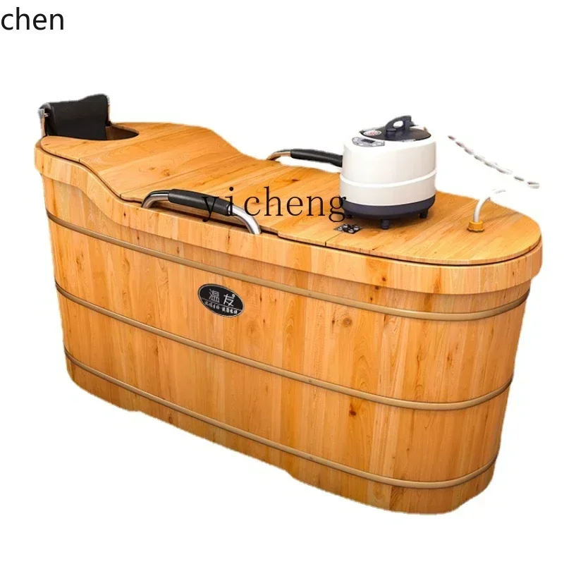 YFY  Bath Wooden Bucket Bath Bucket Household Body Adult Sweat Steaming Wooden Bucket