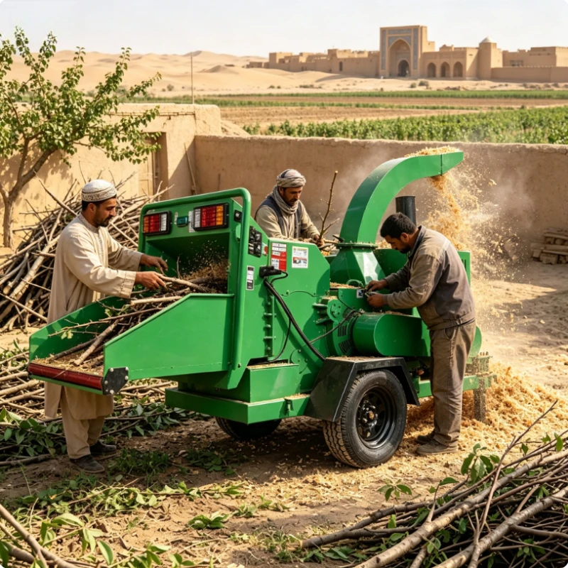 Wood Chipper Wood Shredder Wood Crusher 6 Inch Diesel Engine Driven Heavy Duty Mobile Towable Tree Branch Shredding Machine