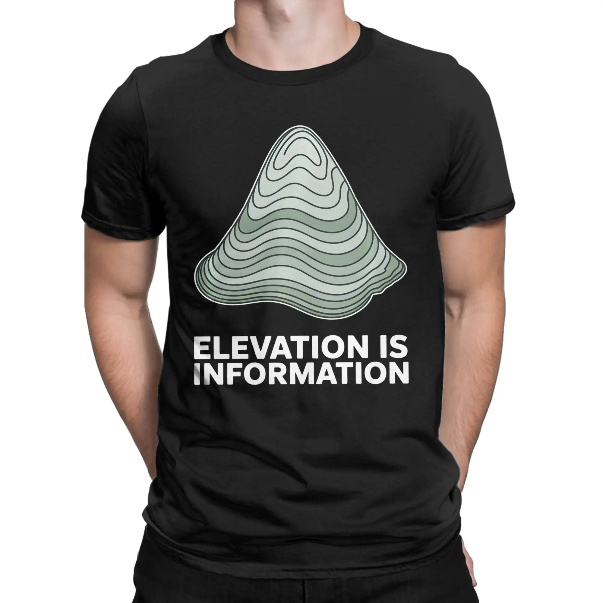 Topographic Contour Lines Elevation is Information Map T Shirt T Shirts Cotton Topographic Line Tee Shirt Short Sleeve Clothes