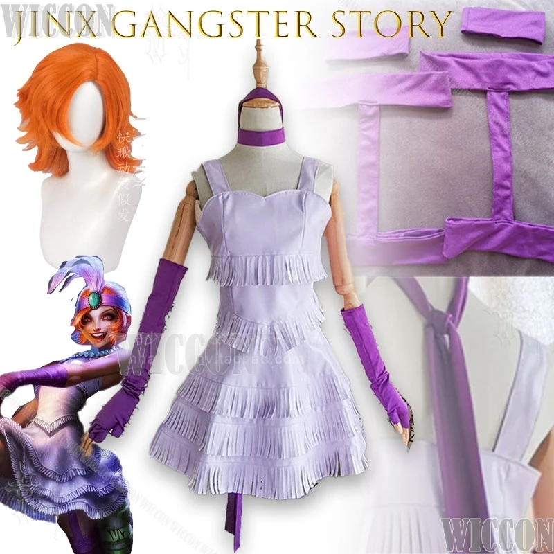 Custom Made Any Size Gangster Flower Uniform Lolita Dress Mafia Jinx The Loose Cannon Cosplay Costume Halloween Christmas Party view 2
