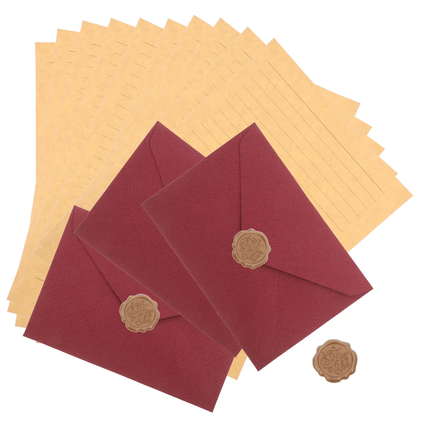 

2 Sets Invitation Envelope Kit Business Envelopes Letter Paper Pouches Announcement Card