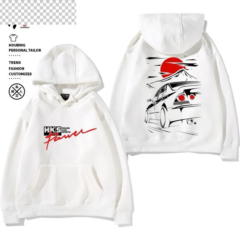 Japan JDM Modified Car HKS ENDLESS Hooded Sweater Women and Men Versatile Loose Velvet Clothes