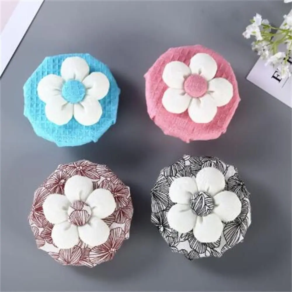 قابلة لإعادة الاستخدام القطن مقبض الباب يغطي الأزهار المضادة للانزلاق مقبض الباب يغطي لينة مكافحة ساكنة مقبض الباب حامي المطبخ