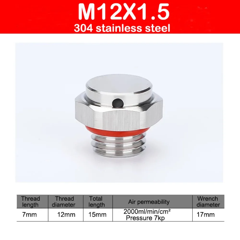 New 304 Stainless Steel Air Vent Valve Screw In Waterproof Breather Vent Valve M5 M6 M8 M10 M12 Metal Vent Plug