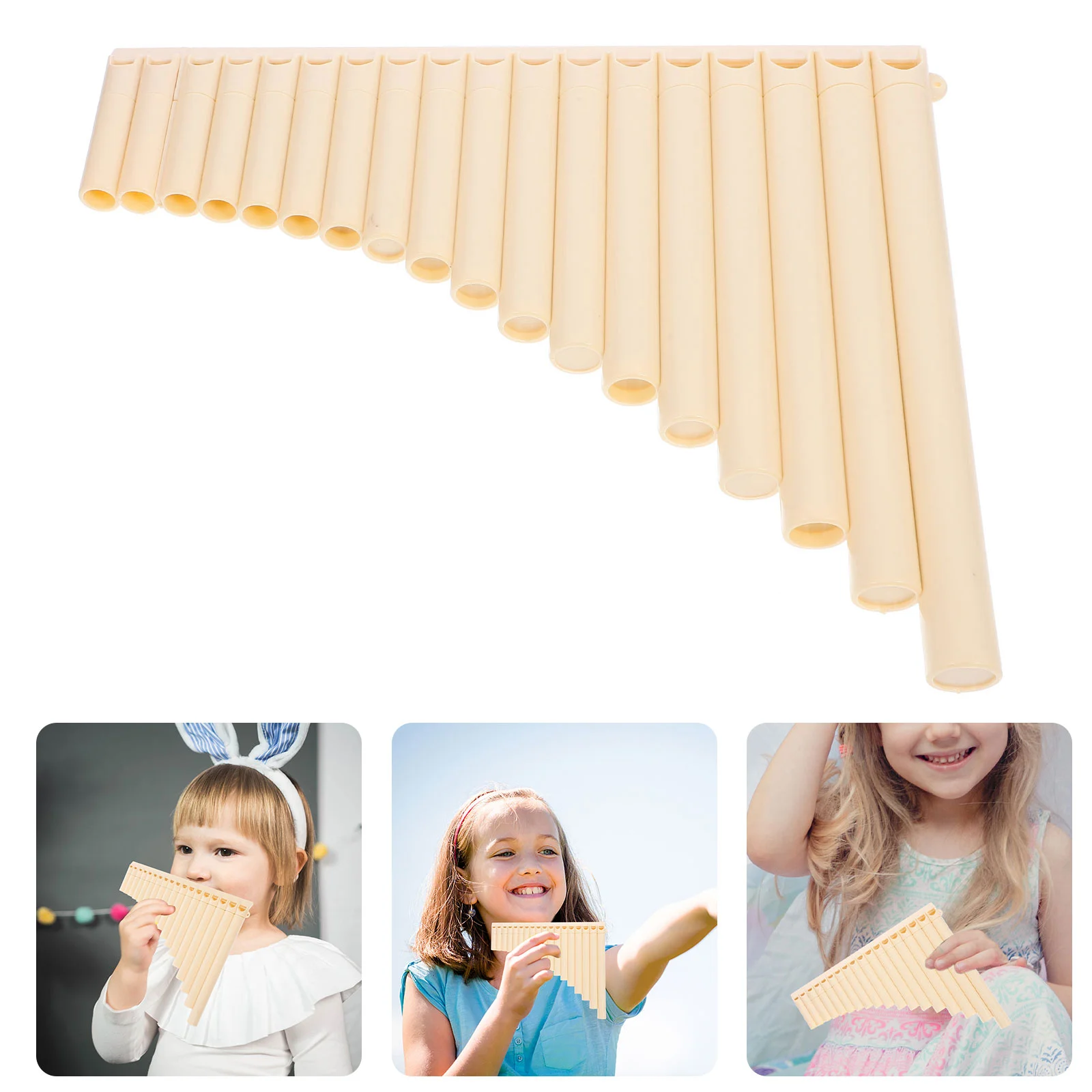 

18 Pipe Pan Flutes Resin Instruments Musical Gift Traditional Key Panpipe Major Portable Professional