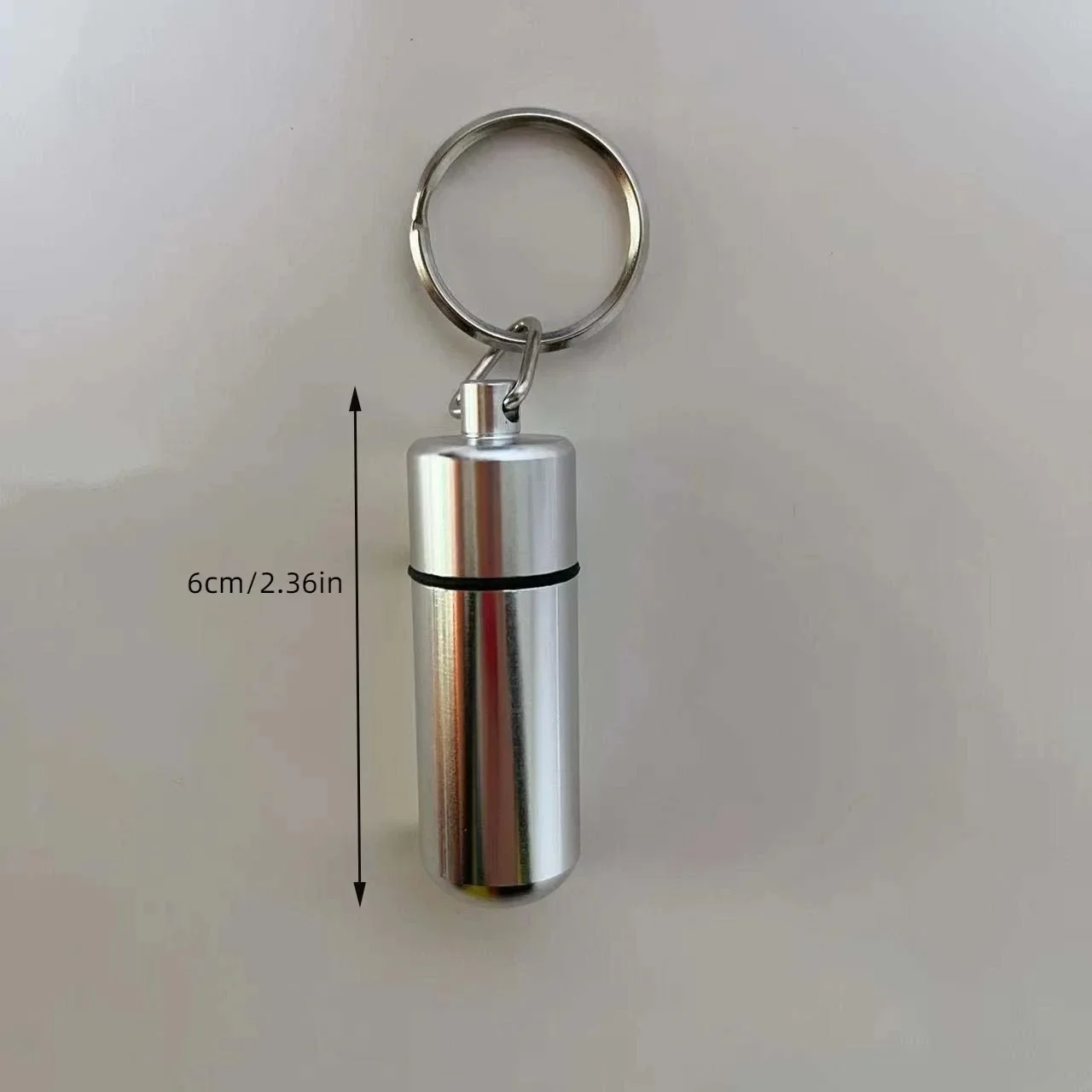 Aluminium Bottle With Telescopic Spoon Water-proof Pill Case Box Stash Jar Sealing Keychain Outdoor Tool Accessories