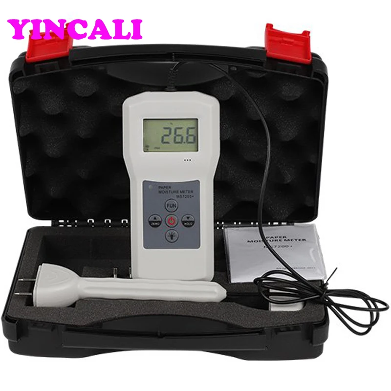 Pin Moisture Meter MS7200 Measures Wood ,Bamboo,Carton,Concrete,Floor,Timber,Paper Moisture Analyzer Measuring range 0-80%