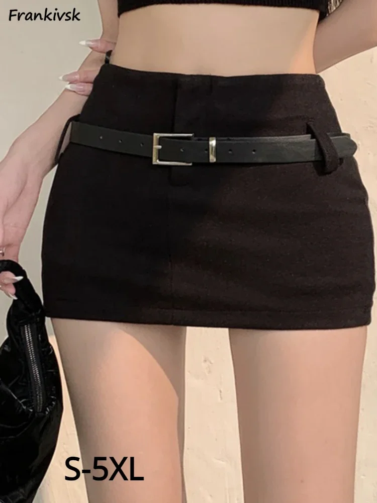 

Skirts Women Sexy Solid Simple Streetwear Summer Fashion Slim Hotsweet Casual All-match Soft European Style Daily Faldas Party