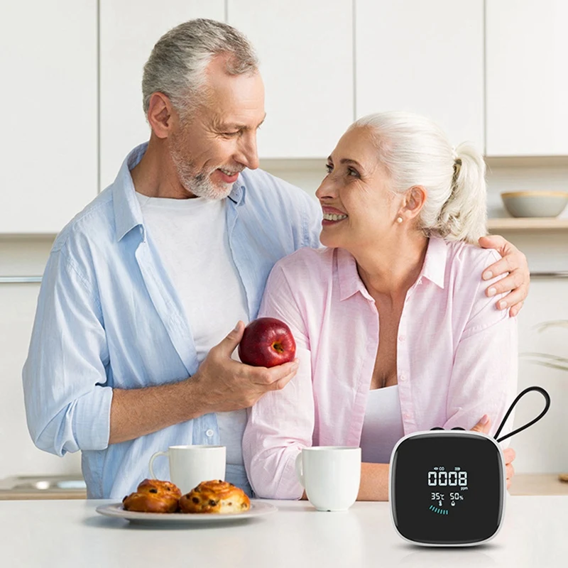 أحدث كاشف جودة ثاني أكسيد الكربون مع إنذار الصوت شاشة الكريستال السائل جهاز استشعار درجة الحرارة والرطوبة تستر DM1210B