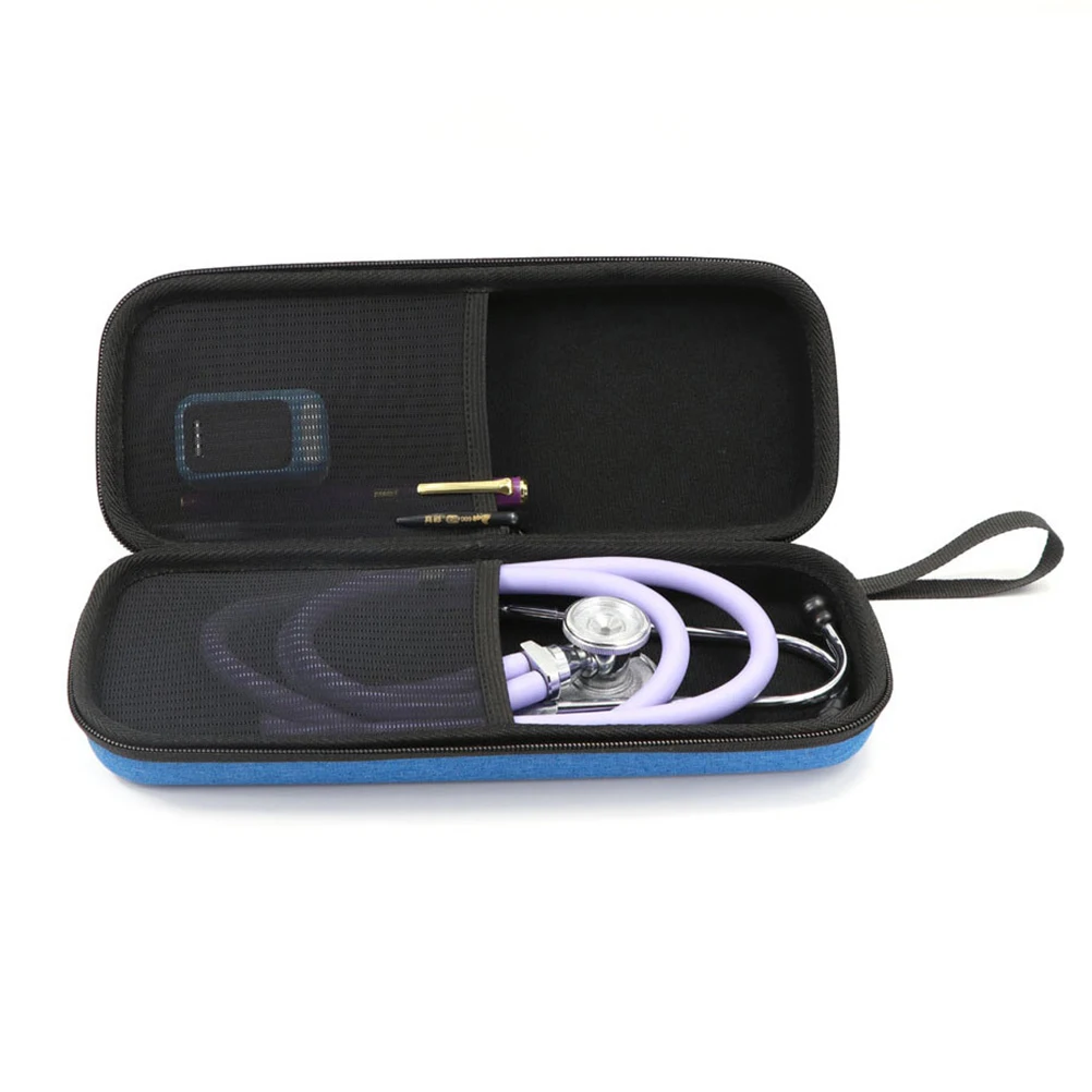 

1Pcs Stethoscope Storage Hard Shell Case Durable Eva Material Compact Portable Stethoscope Box Shockproof Zipper Opening for 3m