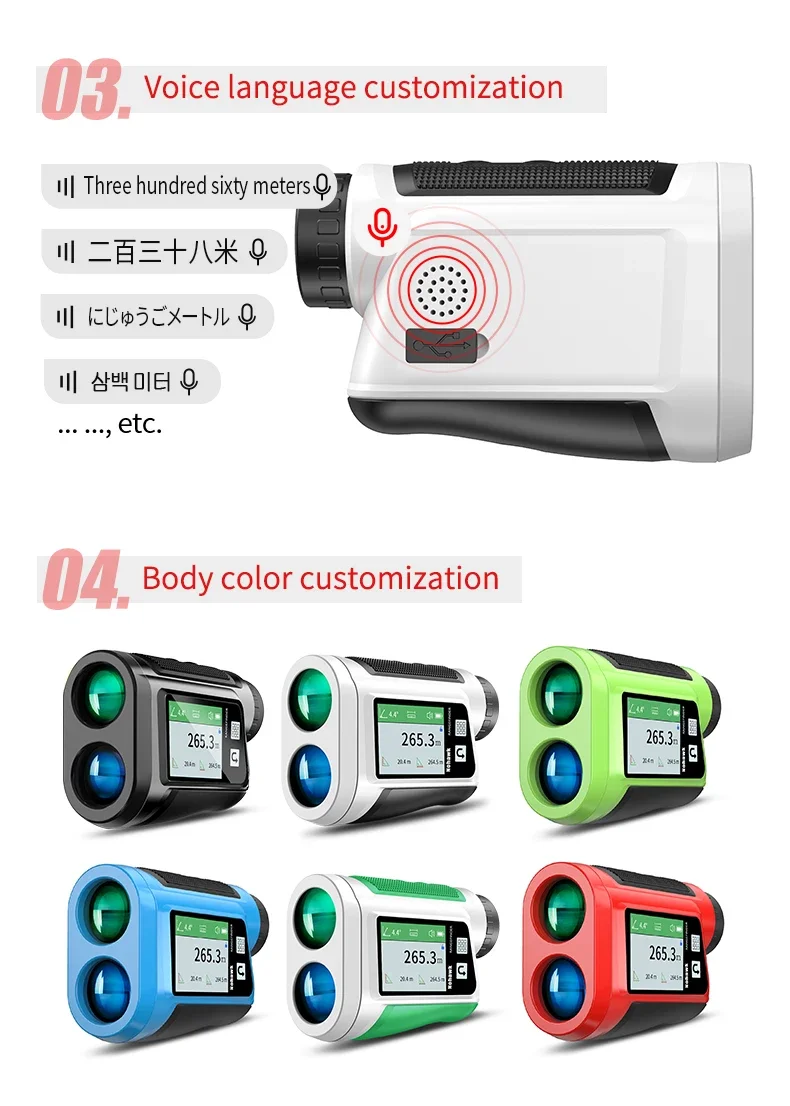 Custom Transmissive LCD display 600m 6X magnification golf distance finder golf rangefinder range finder lase rangefinders