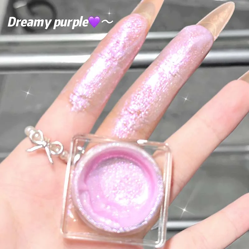 Fard à paupières en Gel liquide, surligneur corporel à paillettes perlées, diamant monochrome scintillant, ver à soie, éclaircissant, paillettes à haute brillance, séchage rapide