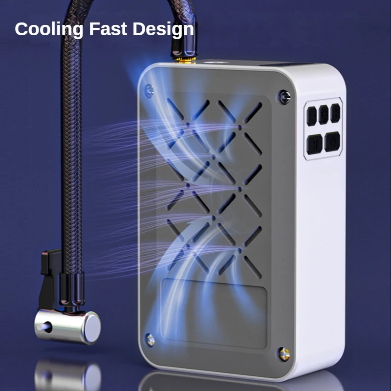 Wireless/Wired Car Air Compressor 4000mAh Electric Air Pump Tire Inflatable Pump Mechanical Industrial Style Car Tyre Inflator