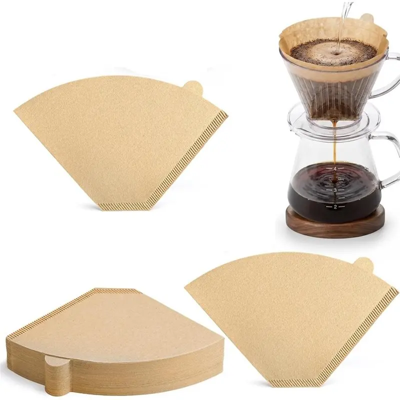 [B17B!】 Unbleached Natural Paper Coffee Filters, 200 Count 4 Cone For 8-12 Cup Coffee Makers, Disposable