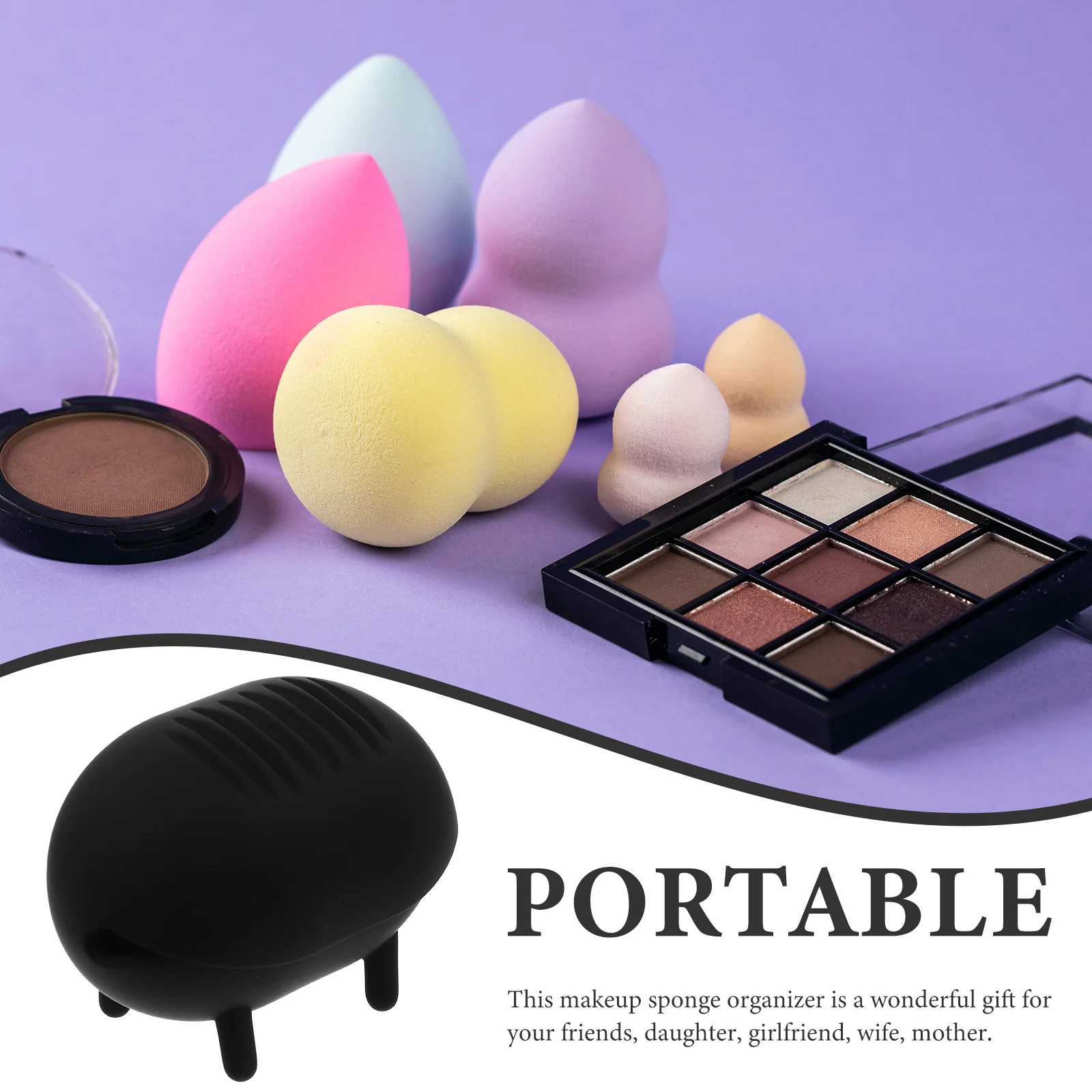 

Silicone Makeup Sponge Holder Travel Foundation Case Air Vent Design Organizer Makeup Eggs Container Beauty Sponge Box