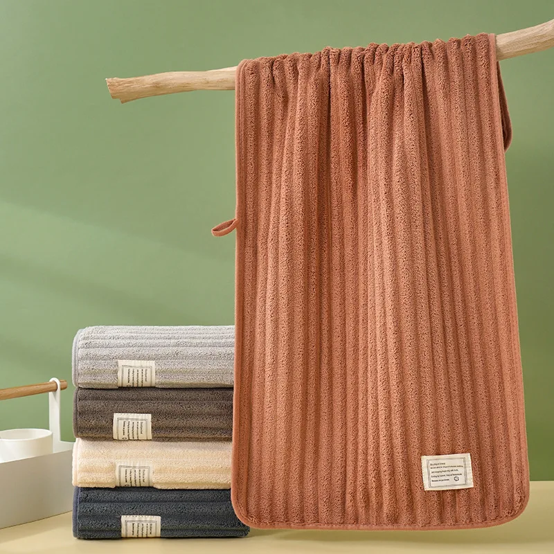 

35x75cm Thick Adult Face Bath Towel Coral Fleece Absorbent Absorbent And Quick-drying Bath Towel Microfibre Towels