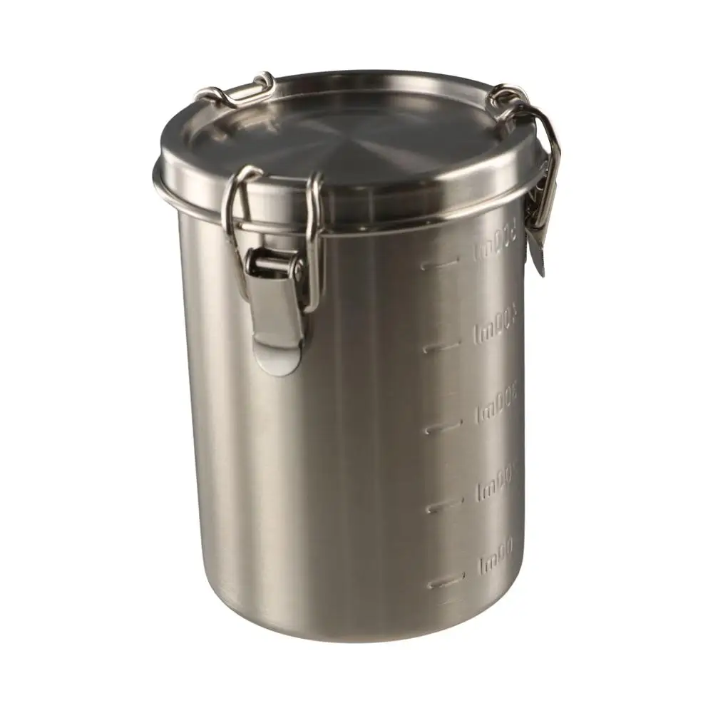 520/1000/1600/2500ml Stainless Steel Storage Tank Leak-Proof Sealed Food Storage Containers Airtight with Scale