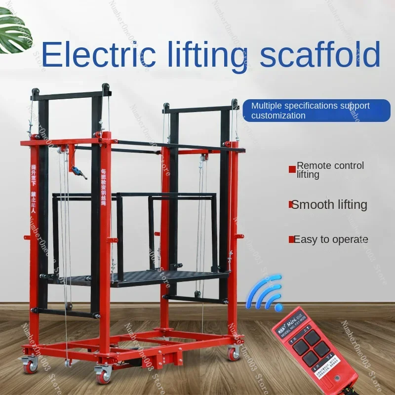 Electric Scaffold Lift Mobile Remote Control Automatic Indoor and Outdoor Decoration Portable Lift Platform