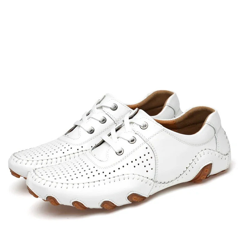 Męskie buty golfowe Klasyczny styl Outdoor Golf Training Sneakers Plus Size 38-47 Męskie buty golfowe Skórzane buty Czarny Biały