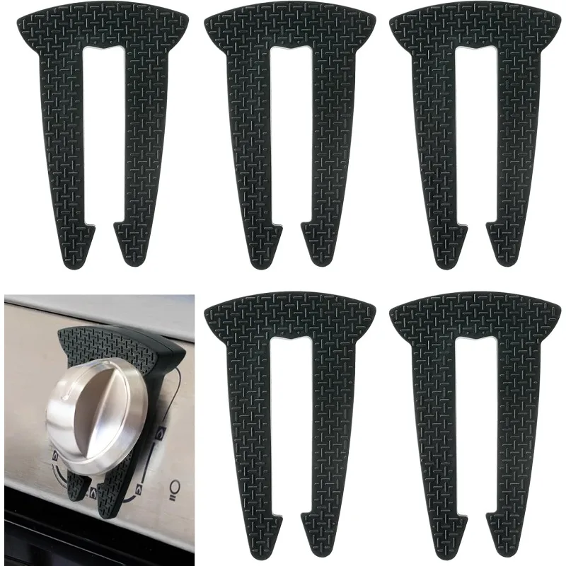 6-Pack Gas Stove Knob Locks for Toddler Safety, Durable Design Knob Safety Covers,  Prevent Accidental Touch(Black)