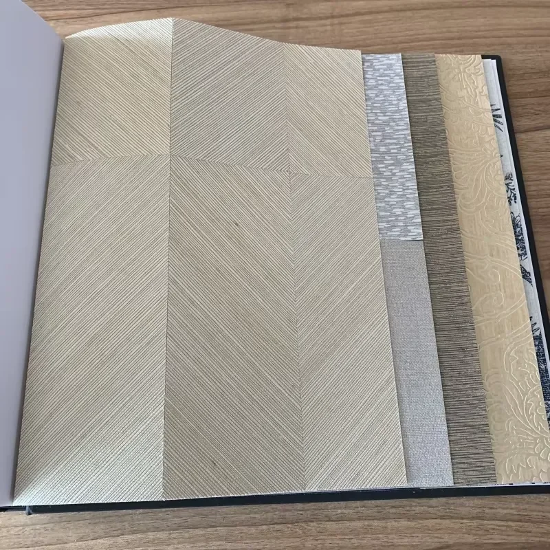 Modern-Style Textured Waterproof Sisal Material Wallpaper Interior Decorative Wall Covering for Hotels Offices