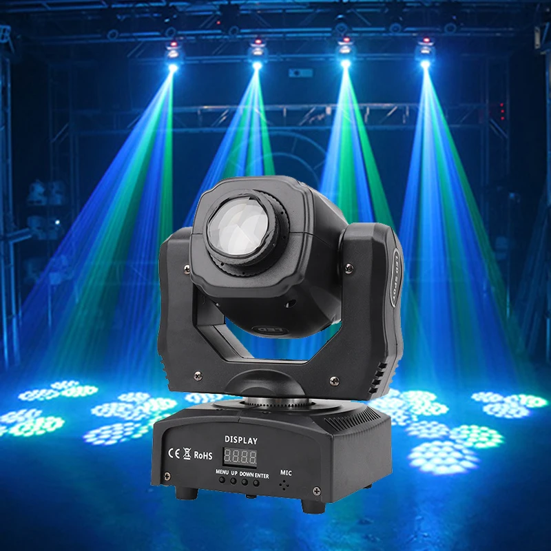 

3 Prism 60W Gobo Moving Head Light DMX Control Full Color Patterns Effects Stage Lighting Projector DJ Disco Party Spot Lights