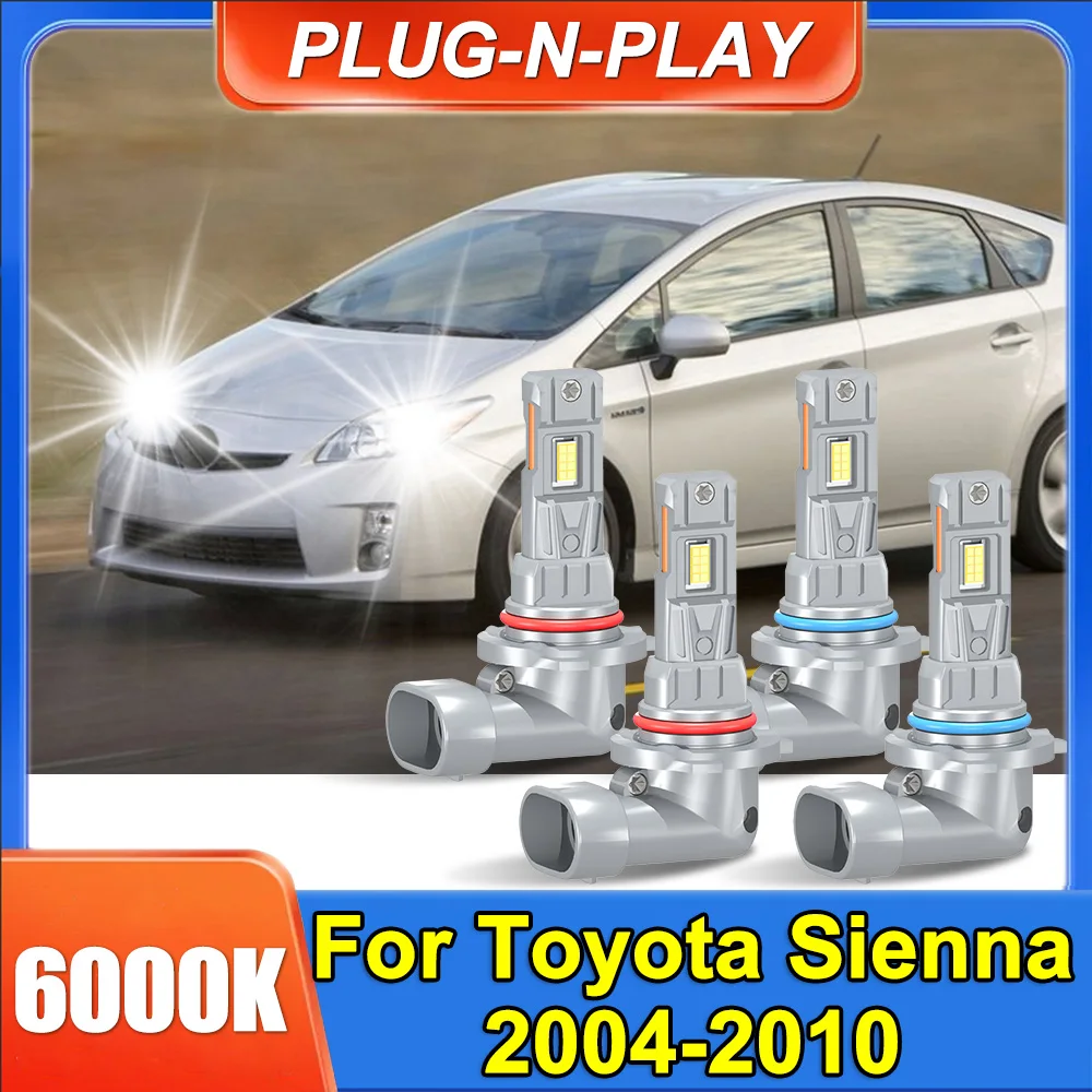 

For Toyota Sienna 2004-2010 9005 9006 LED Headlight Bulbs Super Bright 6000k Single Copper Tube Auto Light Bulbs