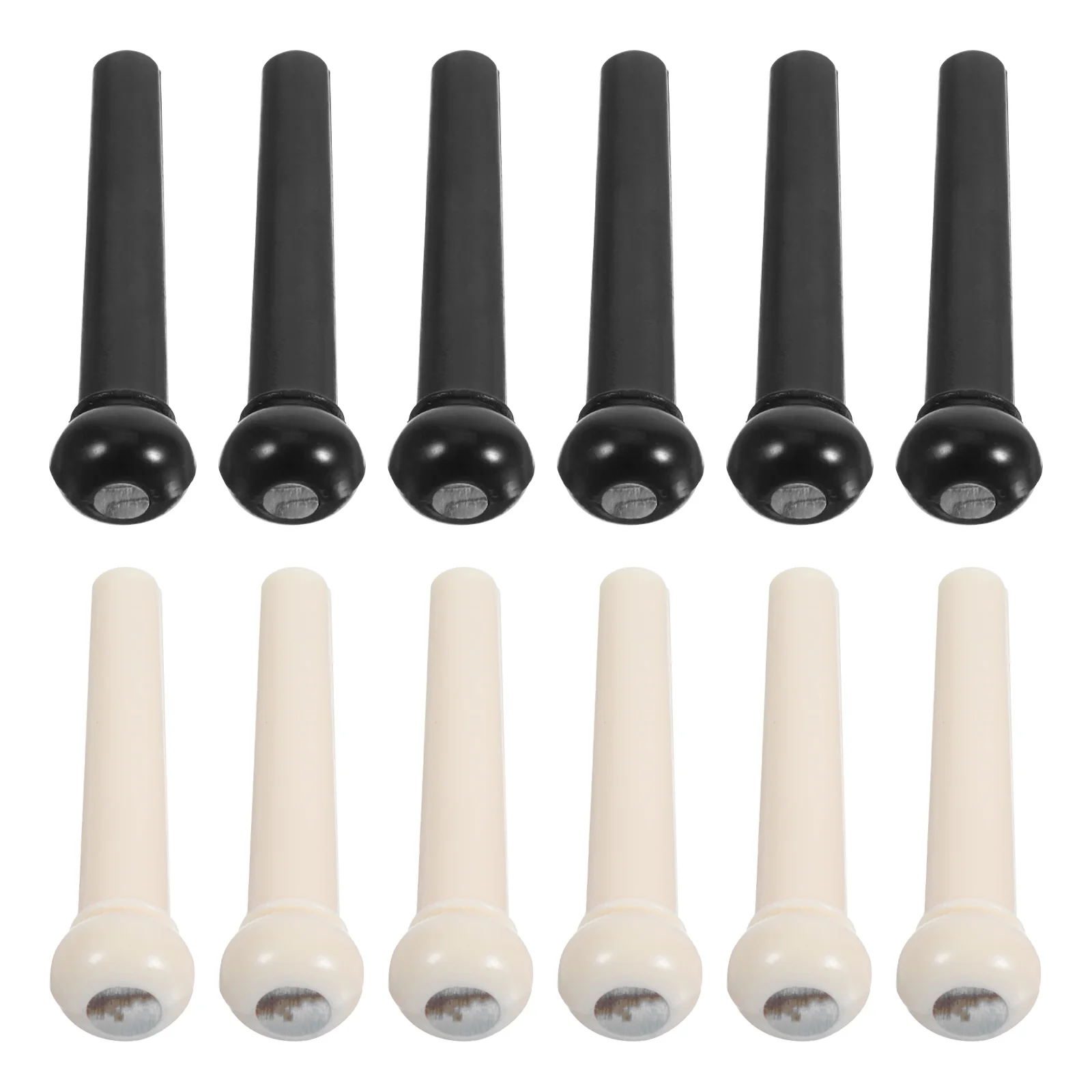 

12 Pcs Guitar String Nails Acoustic Pegs Part Bridge Pin Accessories Pins Plectrum Replacement