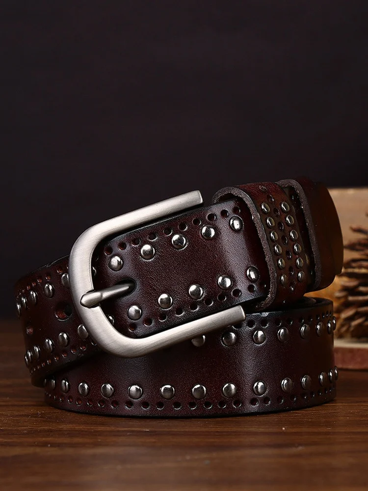 punk-style-handmade-genuine-leather-belt-fashionable-rivet-decorated-hollow-out-design-for-jeans-men-and-women-streetwear