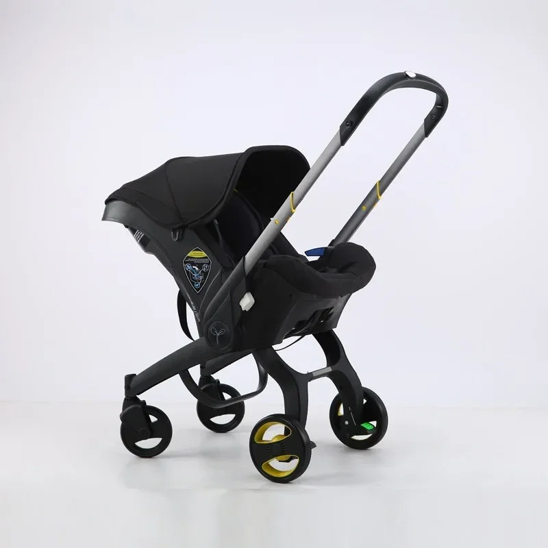 Passeggino 4-in-1 passeggino da viaggio pieghevole ad alto paesaggio seggiolino multifunzionale a due vie passeggino a quattro ruote