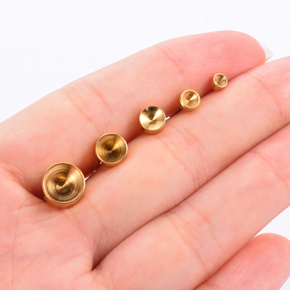 Großhandel 30 Stück/lot Edelstahl Blanko-Ohrstecker 3/4/5/6/8mm Basis für Strass DIY Schmuck – Detail 4