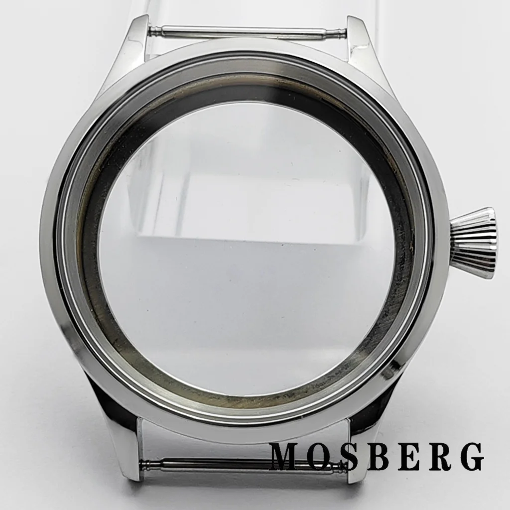 43 мм 6497 польский корпус часов, серебристый, твердый, нержавеющая сталь для ETA 6498 6497 ST3600 3620, аксессуары для часов с механизмом, детали