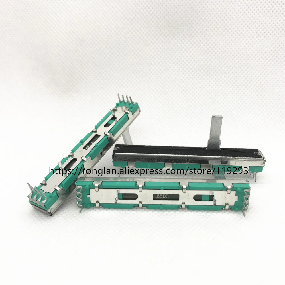 DDJ-SB SB2 Potensiometer Geser 6 Cm 60MM B50KX2 Ganda 50KB * 2 Panjang Sumbu 15MM Tuner Taipower Locator 50KBX2 4 + 4 8pin--2PCS