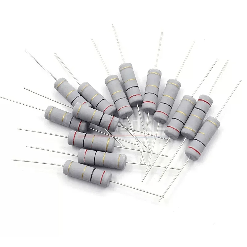 10PCS 5W 5% Carbon Film Resistor 1R - 1M 2.2R 10R 22R 47R 51R 100R 150R 470R 1K 2K2 4.7K 10K 15K 47K 100K 4.7 5.1 62 510 Ohm Ω