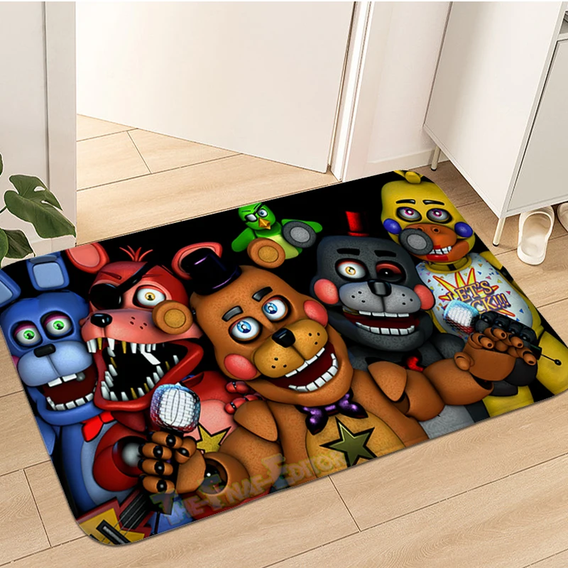 House Interior Entrance Mat Five N-Nights at F-Freddy´s Washable Non-slip Kitchen Treadmill Rugs Mat for Hallway Bedroom Carpet