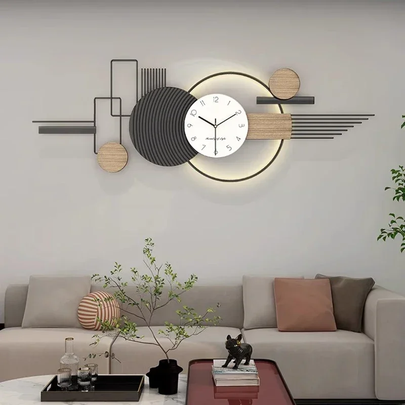 

Luxury Large Wall Clocks Living Room Art Mural Interior Minimalist Led Wall Watch Simple Nordic Orologio Da Parete Home Decor