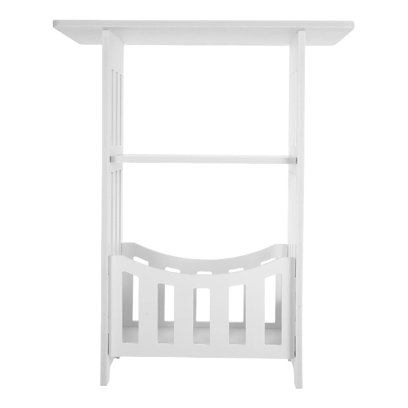 Mesa auxiliar de sofá blanca para dormitorio, sala de estar, muebles de espacio pequeño, mesita de noche minimalista moderna para el hogar