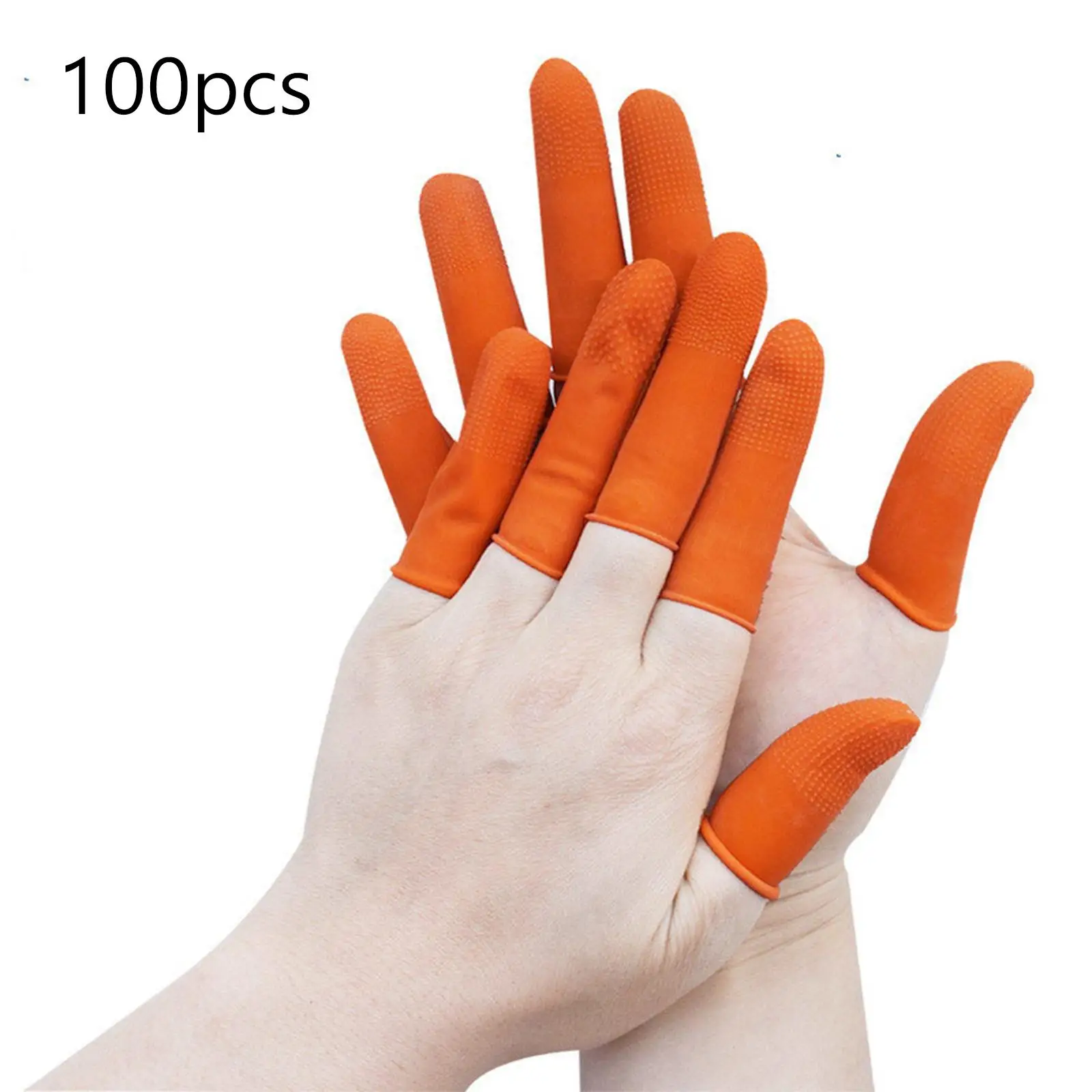 100Pcs Disposable Latex Finger Cots Finger Gloves for Electronic Repair