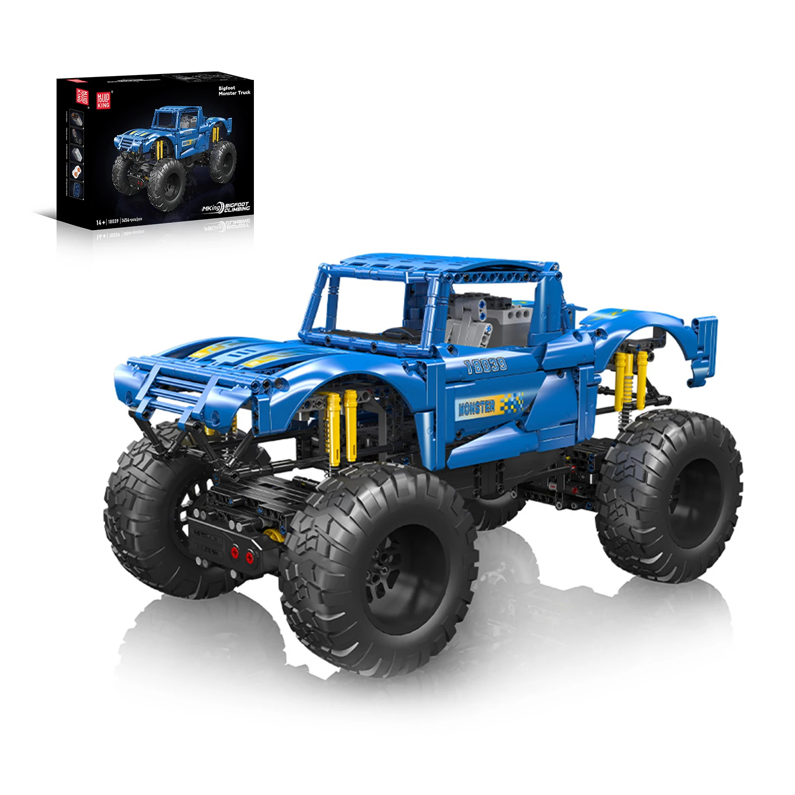 قالب الملك 18039 نموذج مركبة للطرق الوعرة 1454 قطعة مجموعة مكعبات البناء سلسلة التسلق لعبة للأولاد هدايا عيد الميلاد #1
