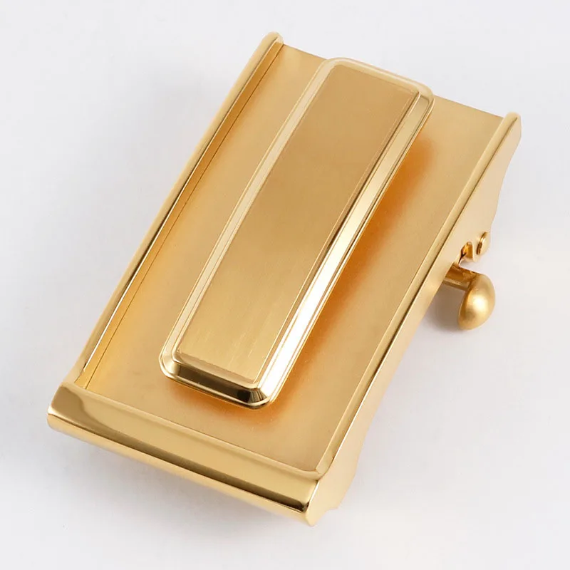 Steel buckle leather belt buckle, 3.5cm automatic buckle, 304 stainless steel waist belt buckle, business belt buckle