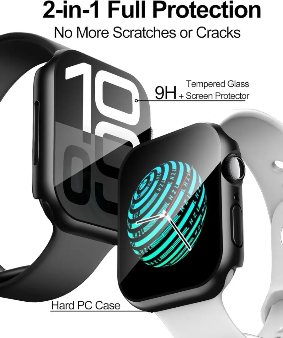Ультратонкий жесткий чехол из закаленного стекла для ПК, защитная пленка для экрана Apple Watch Series 10, 42 мм, 46 мм