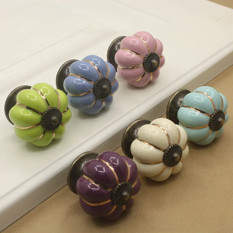 

Lvory White European Style Simple Ceramic Handles Retro Drawer Cupboard Cabinet Furniture Handles Single Hole Cabinet Pulls
