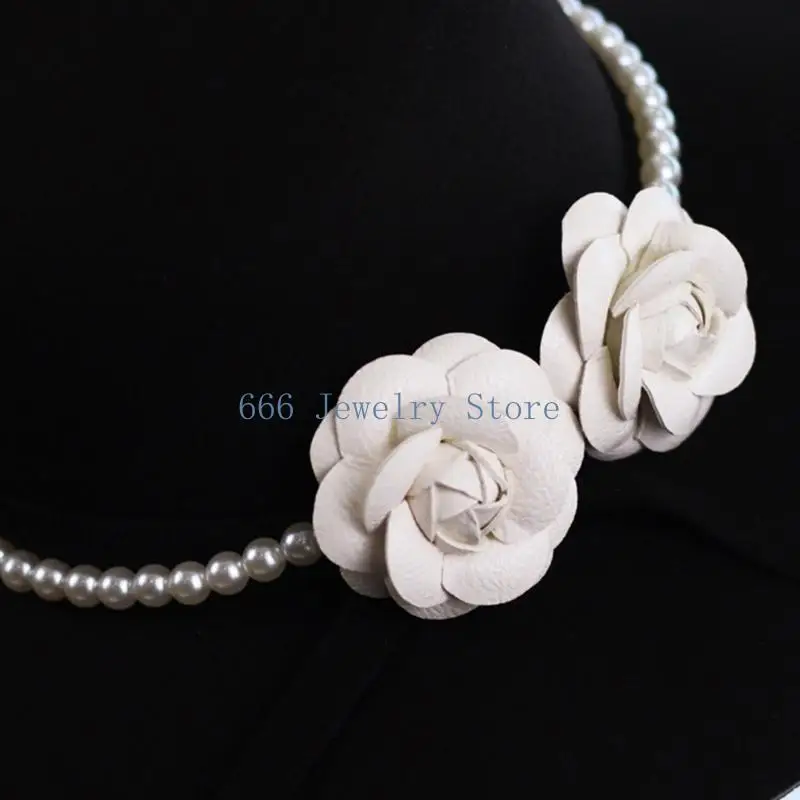 F2TD Oversized Victorian Hat Fascinator Wide Brimmed Bridal Headpiece Camellia