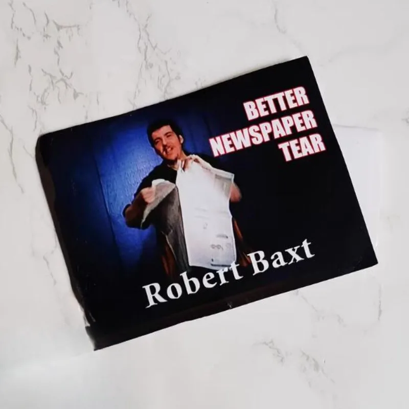 Better Newspaper Tear By Robert Baxt Magnet Version Close up Magic Tricks Card Magic Illuison Stage Magic Props Gimmick Fun Toys