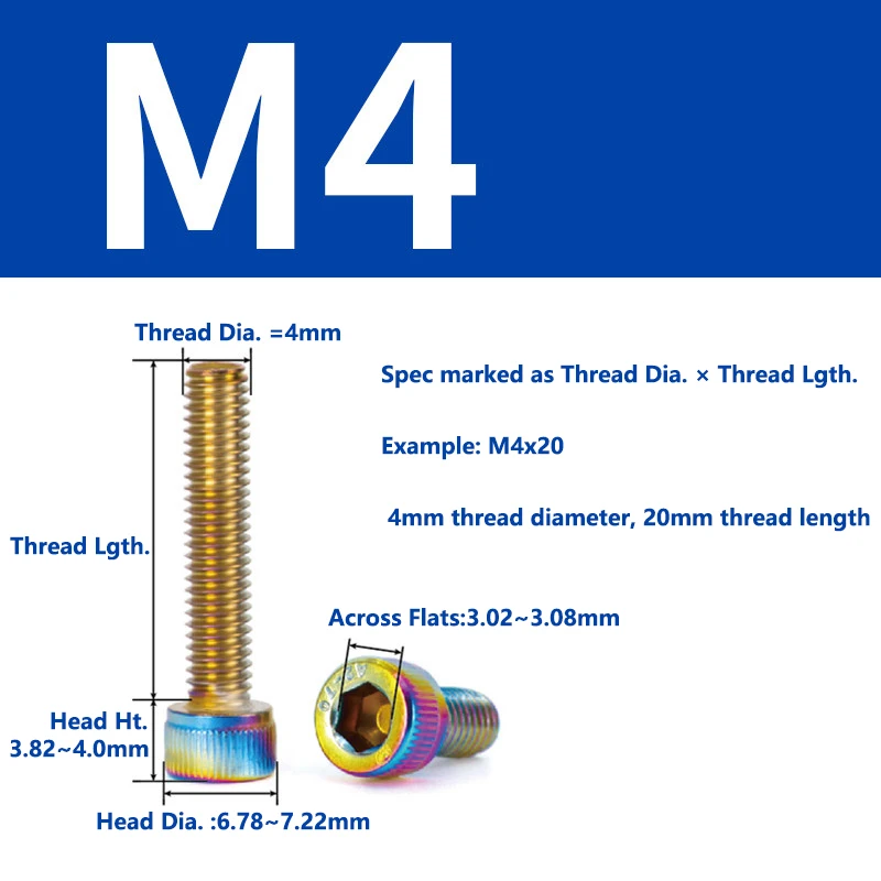 M4 M5 M6 M8 Colorful 304 Stainless Steel With Burn Blue Screw Hexagon Flange Head Screw Bolts For Car Motorcycle Refit