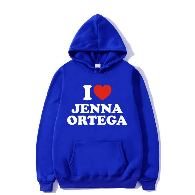 I Love Jenna Ortega Graphic Print Hoodie Men\'s Hip Hop Hooded Sweatshirt Men Women Fashion Casual Oversized Eu Size Hoodies Male