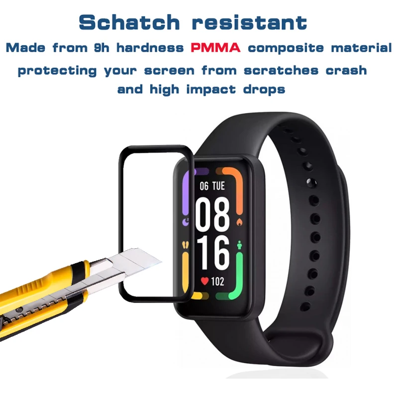 Ekran zegarka HD folie ochronne dla Xiaomi Redmi Band Pro ochrona przed zarysowaniem pełna osłona akcesoria Smartwatch (nie szkło)