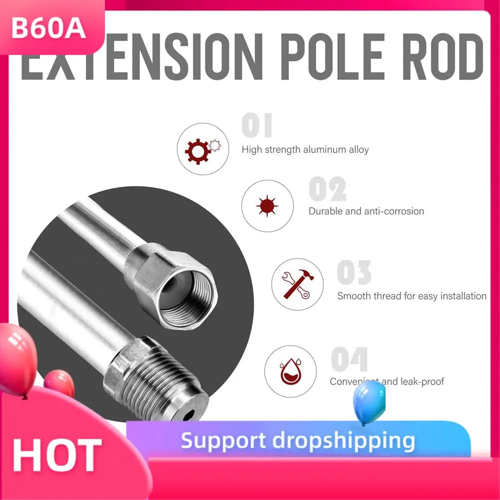 

B60A 2PCS 12Inch Airless Paint Spray Extension Pole Rod & 1PCS Nozzle Tip Guard & 3PCS Seal Tip Gaskets Universal
