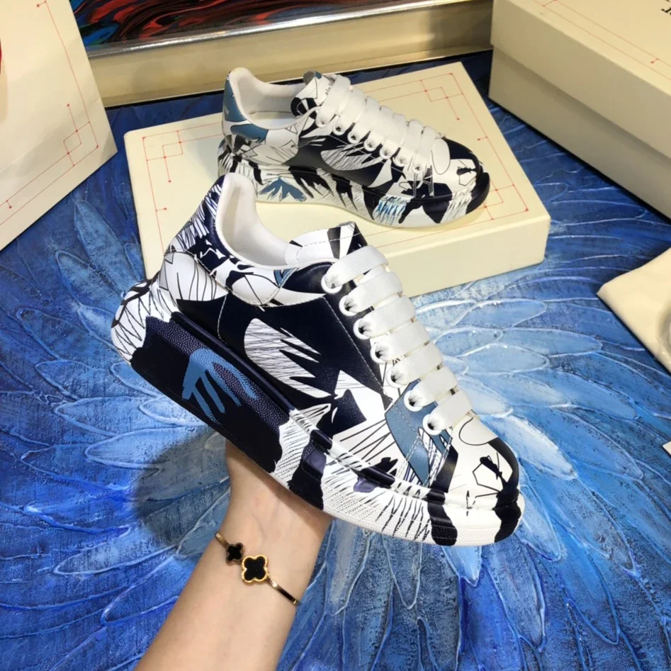 

Top High Quality Womens Trendy Casual Shoes 34-46 Luxury Mens Real Leather Unisex Sneakers Designr Lovers Tide Shoes YN01481