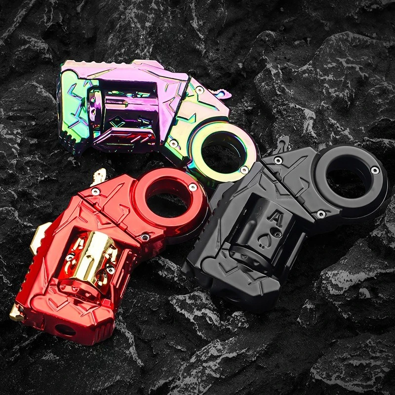 

Metal Guns Eject Fidget Roller Paragraph Ring Mechanical Slider Relieve Stress Relief Sensory Toy Multi-functional Anti Anxiety